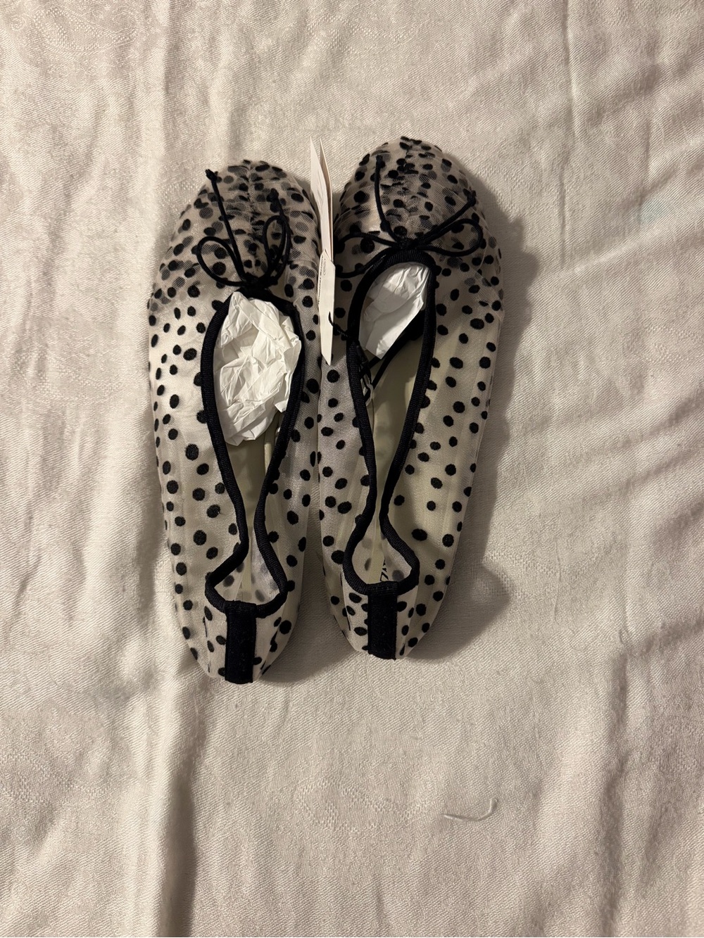 Zara Black and White Polka Dot Ballet Flats